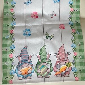 NEW Colorful Spring / Easter Gnome Table Runner